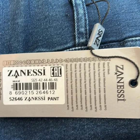 Zane’s Jean Pants L NWT Elastic Waist - Picture 15 of 15